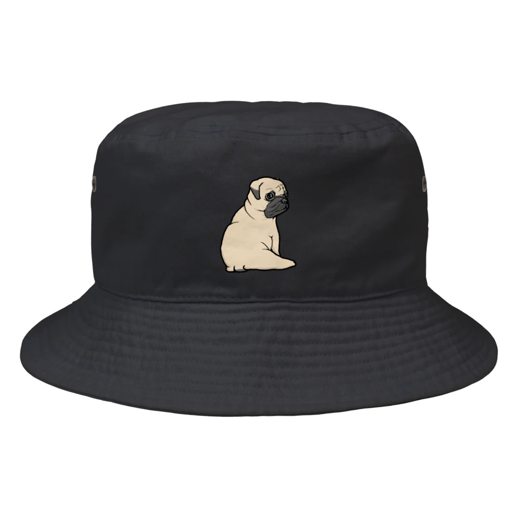 Puggy Wonderlandのふりかえりパグ Bucket Hat