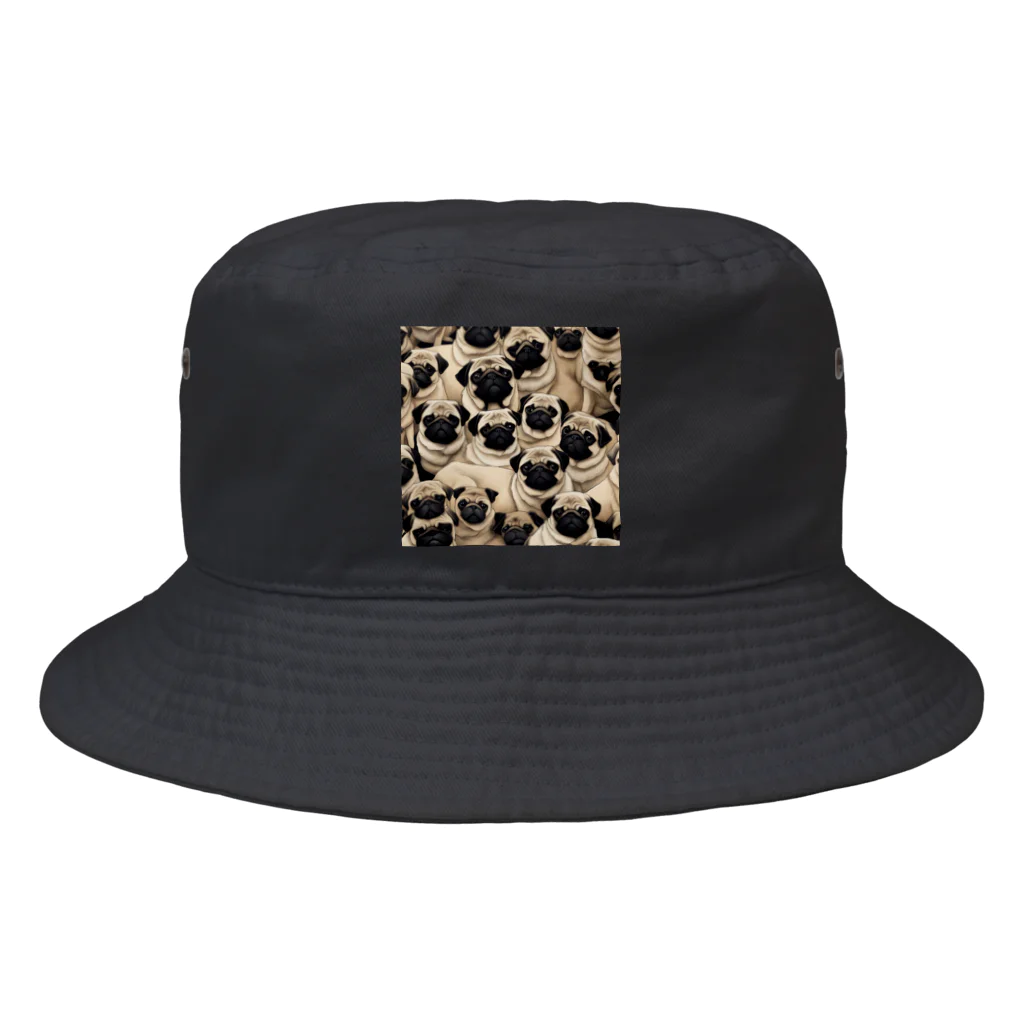 Kおばさんのパグ夫くん Bucket Hat