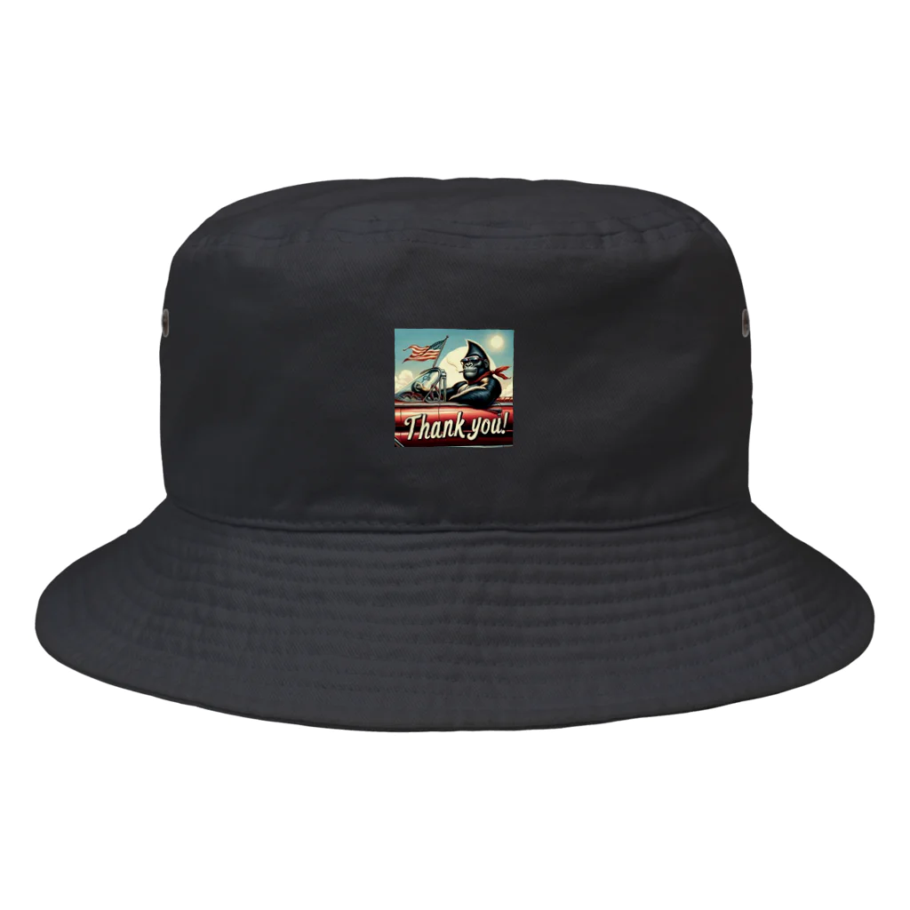 NAOKI_canonのゴリラのThank you！（赤い車①） Bucket Hat