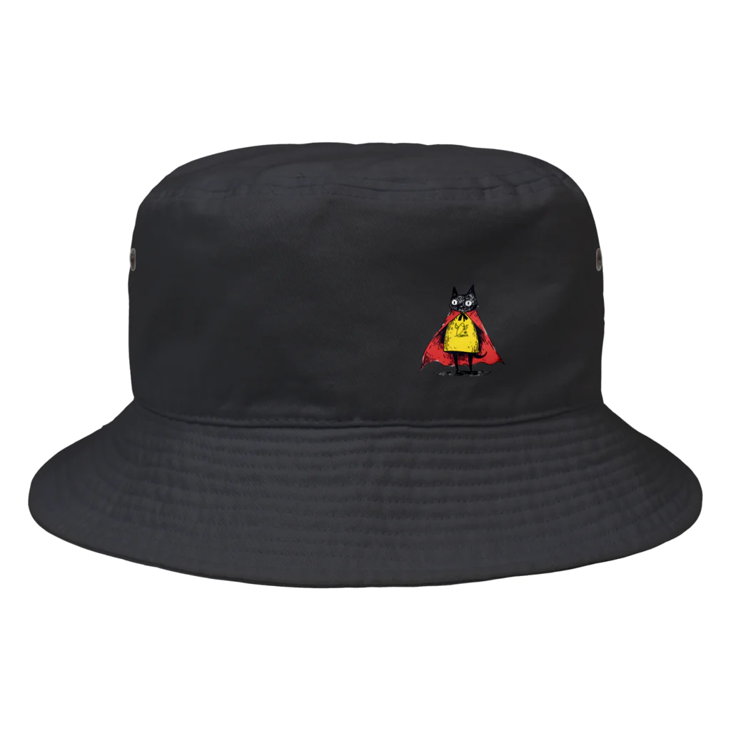 Lapis SHOPの黒猫ヒーロー Bucket Hat