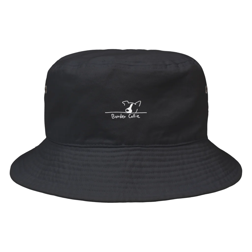 bordercollie_milkのシンプルなワンポイントボーダーコリー Bucket Hat