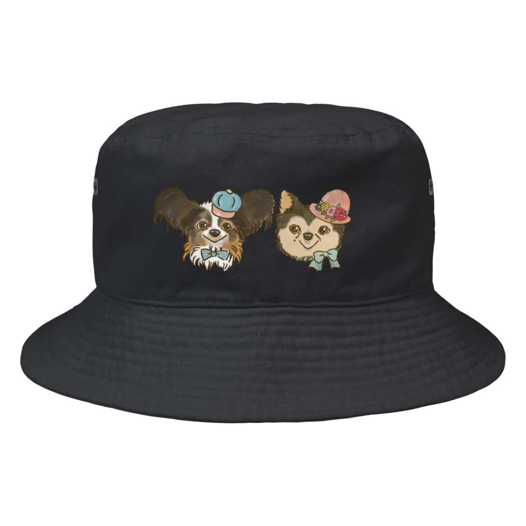 猫のきぬくんのお店のれおまるくんとみんちゃん Bucket Hat