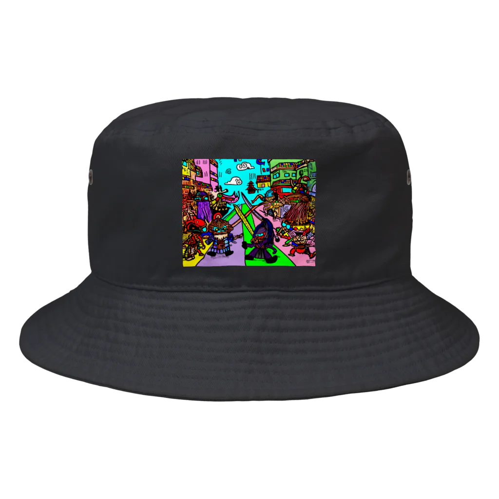 Ａ’ｚｗｏｒｋＳの宇宙人類皆兄弟 HORIZONTAL Bucket Hat