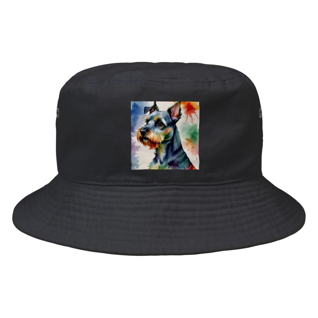 LGBTQ-のミニチュアシュナウザー　レインボー柄 Bucket Hat