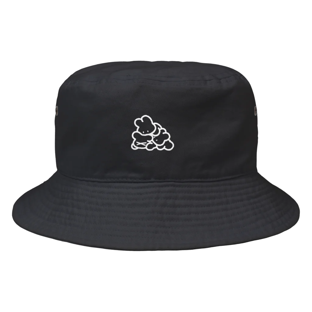 みずしままゆこのぺしょってなった うさちゃん（しろ） Bucket Hat