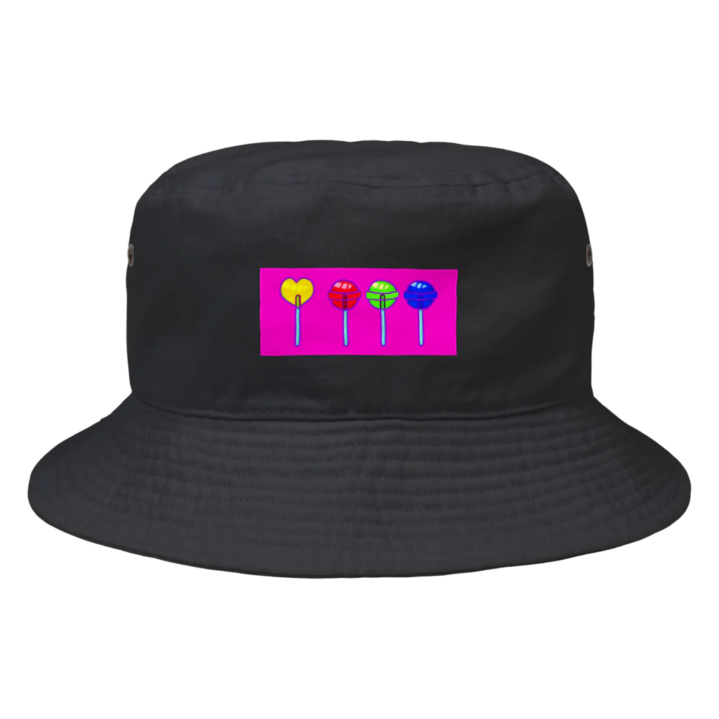 七味田飾品街の色と光のロリポップ Bucket Hat