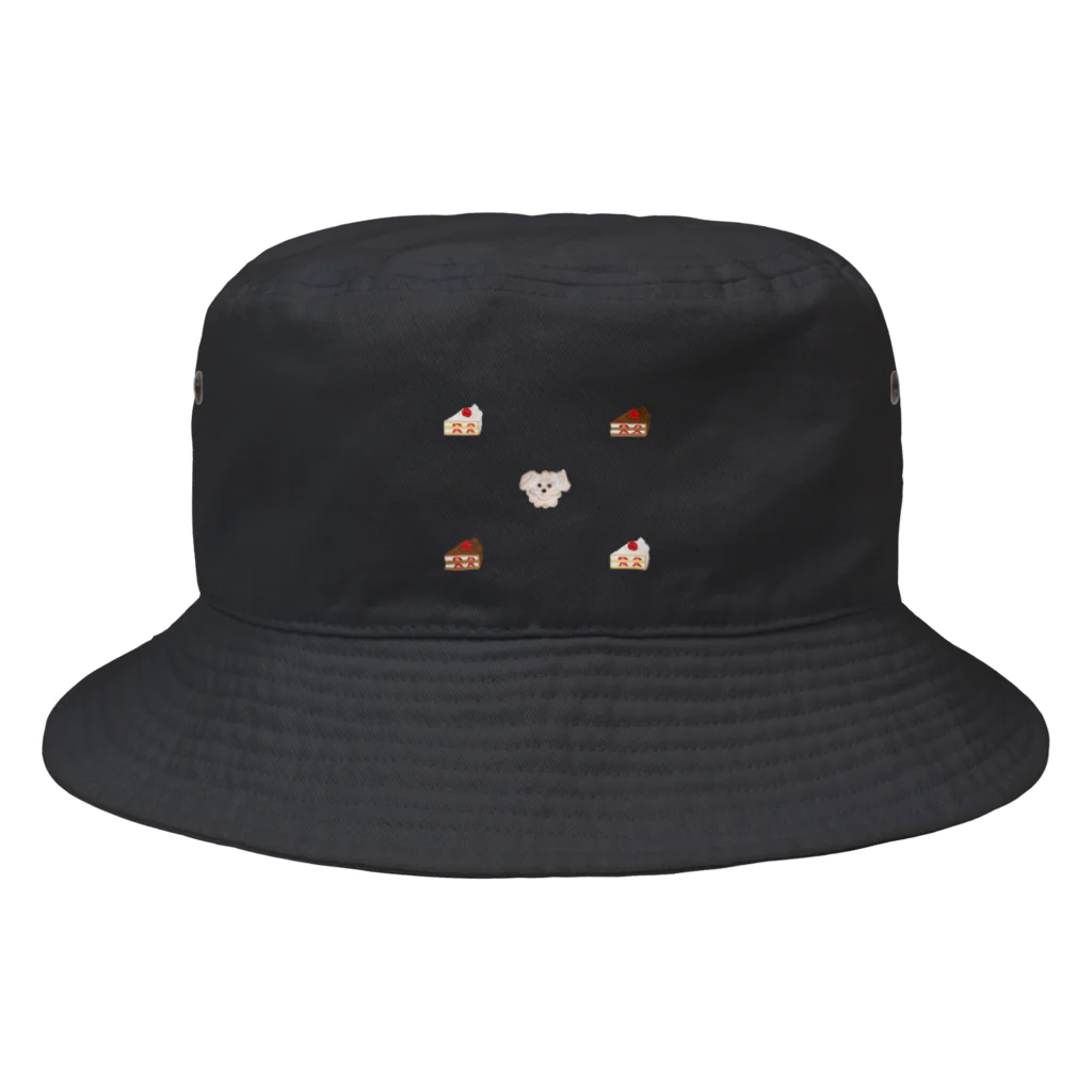 natsunoyoruniのいぬとケーキ　チョコ Bucket Hat