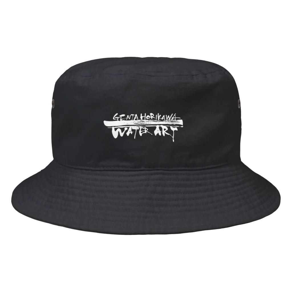 ウォーターアート®︎ 堀川玄太のロゴ入り（文字）黒 Bucket Hat