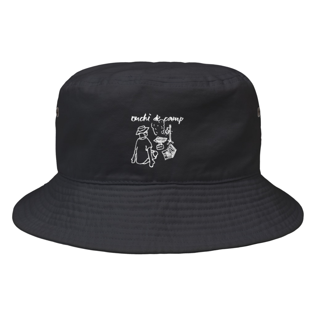 Too fool campers Shop!のOuchi de Camp(白文字) Bucket Hat