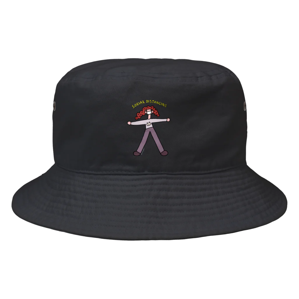 imuyam shopの距離をとろう Bucket Hat