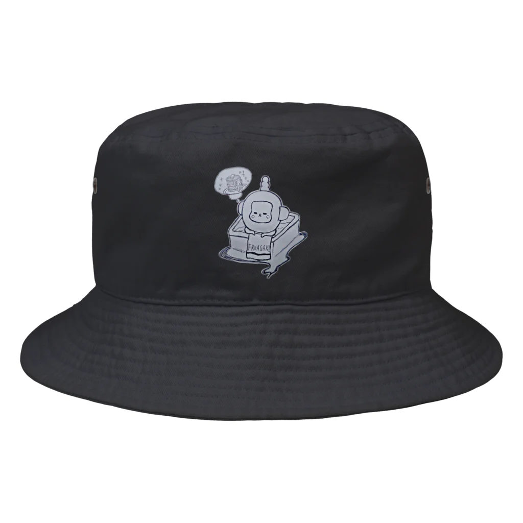 KIKITEKI_LABORATORYの入浴中 ふろあがりちゃん Bucket Hat