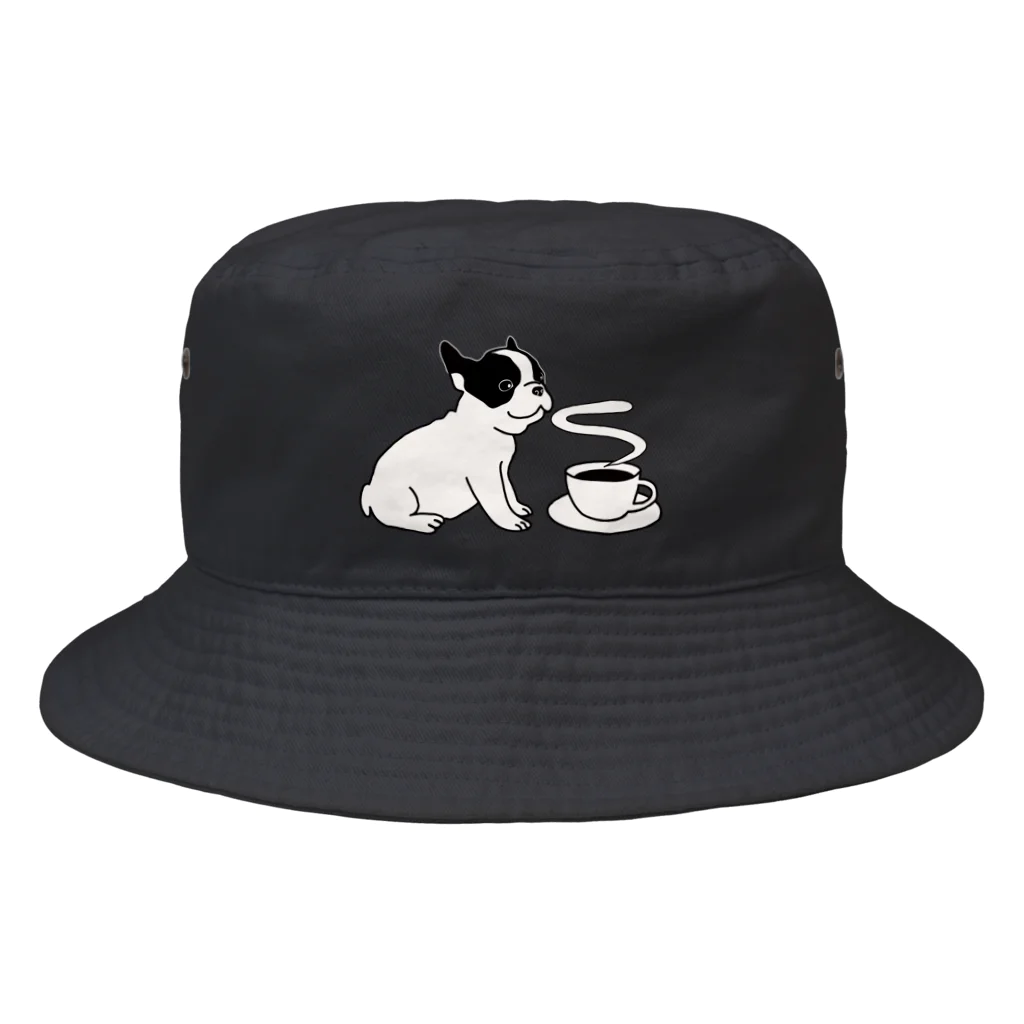 キッズモード某の フレンチブルドッグとコーヒー Bucket Hat