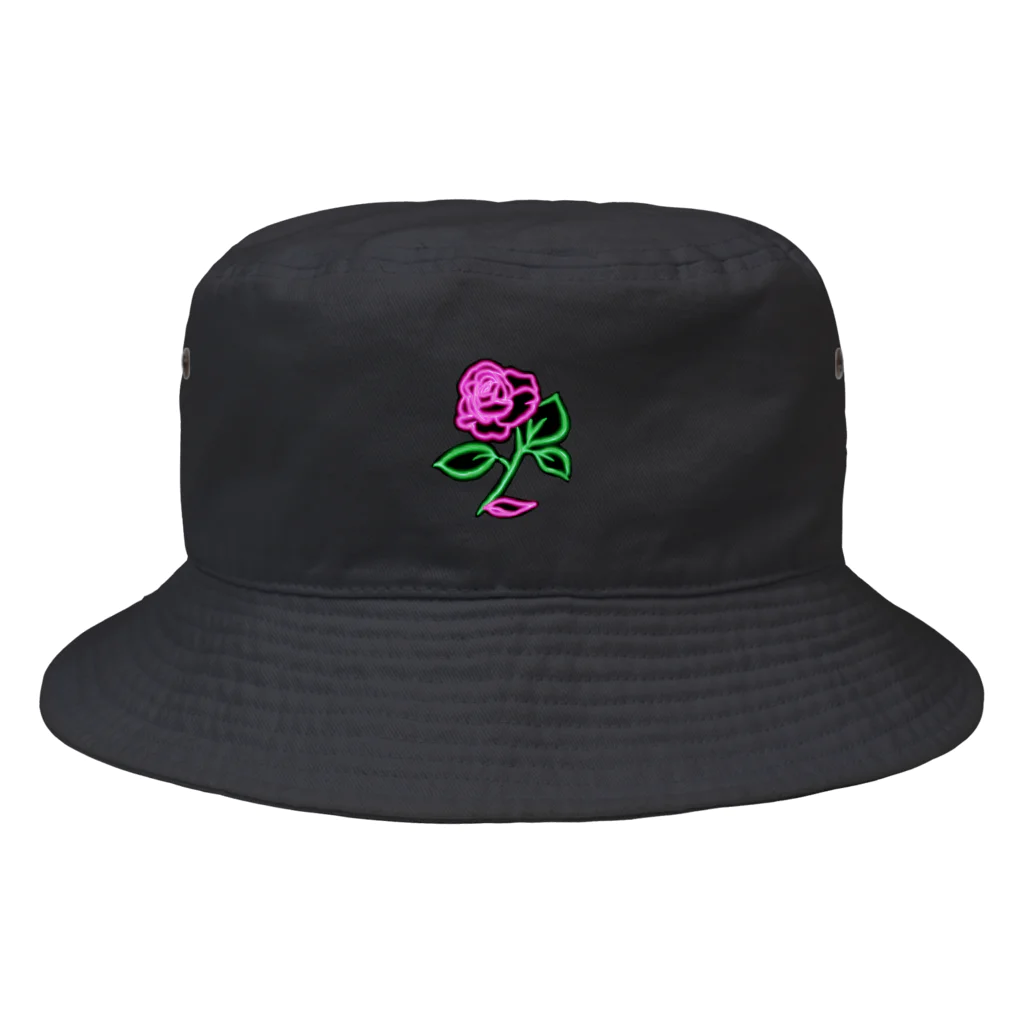 jellyのネオンローズ Bucket Hat