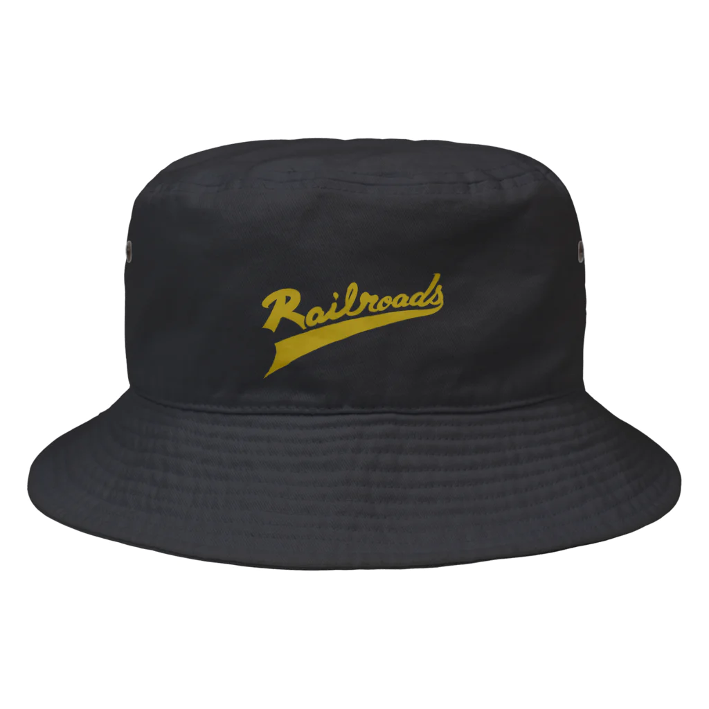 PoooompadoooourのRailroadsロゴタイプ　きいろ Bucket Hat