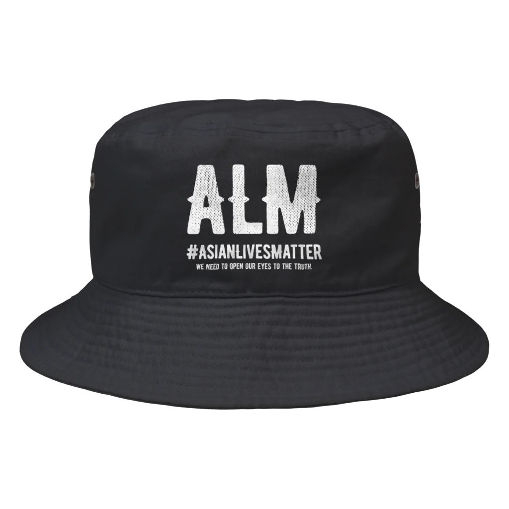 SANKAKU DESIGN STOREのAsian Lives Matter。 白 バケットハット