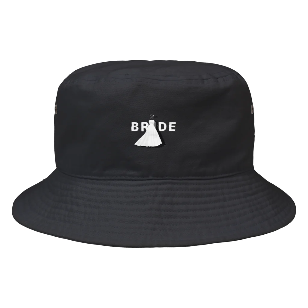 ペアTシャツ屋のシバヤさんのペア(BRIDE)ドレス_白_FW Bucket Hat