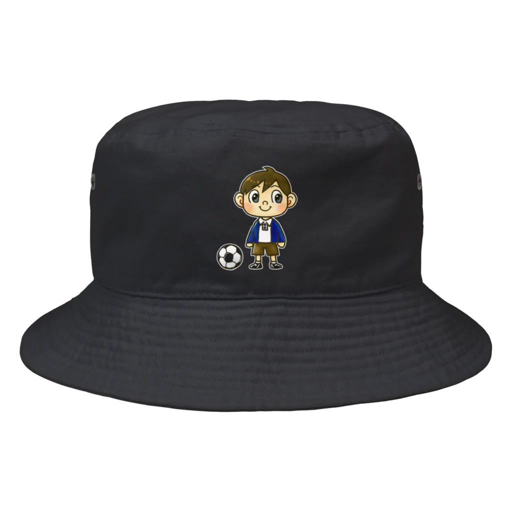  サトウユウタ/グッズ販売のサッカー少年くん Bucket Hat