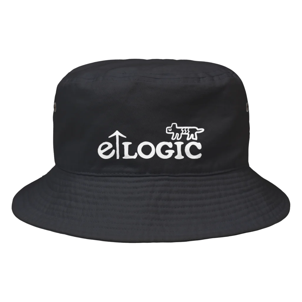 e↑LOGICのDOG hat ブラック Bucket Hat