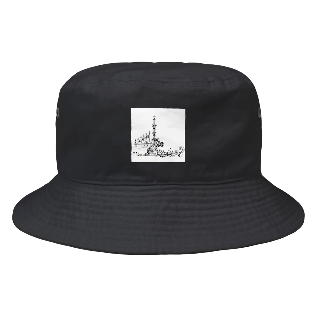 ののまるん屋（nonomaRun)の波打ち際の城 Bucket Hat