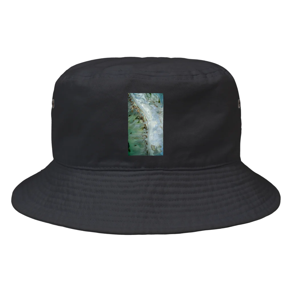 ya-pyの大理石 エメラルド Bucket Hat