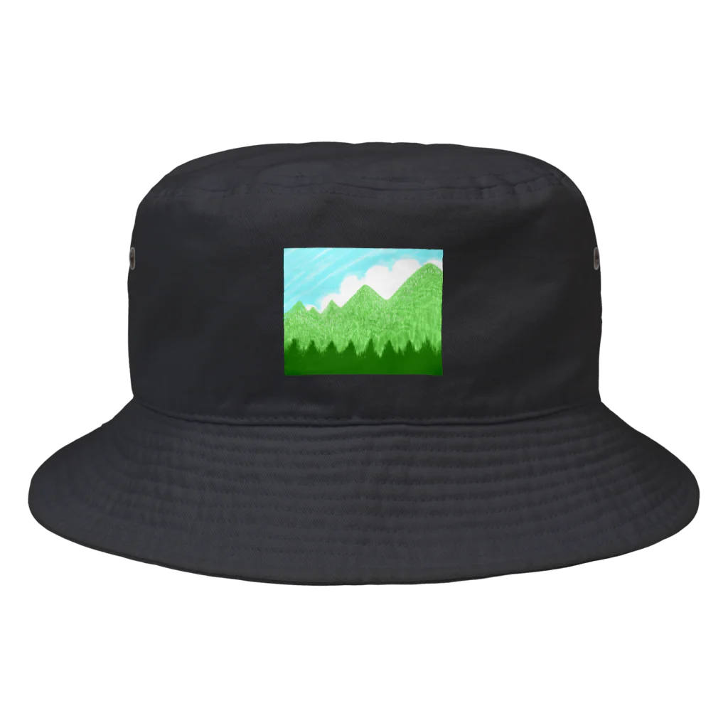 ✨🌈✨ユラクラカン🇯🇵 ✨🌈✨の☁️青空と雲☁️と青い山脈🗻ズ Bucket Hat