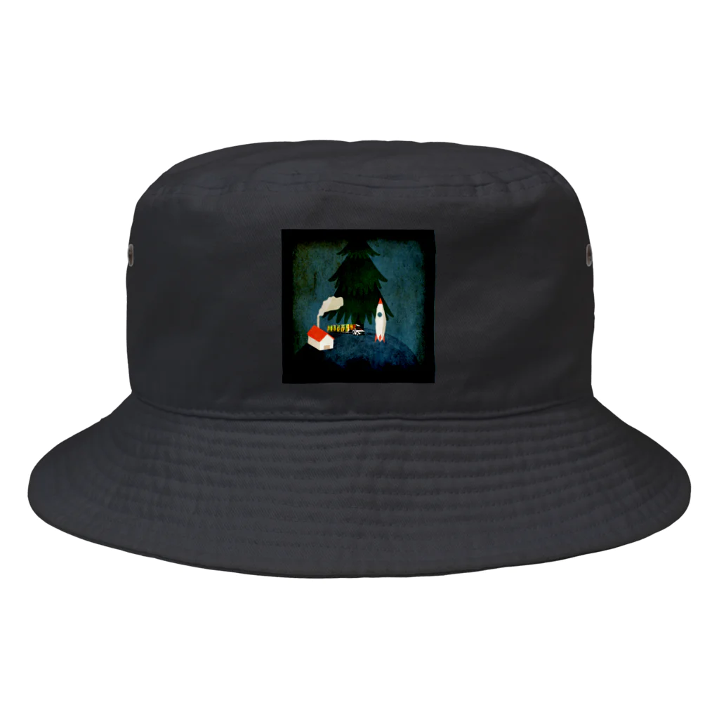 Danke Shoot Coffeeの国が捉えたサンタの月面プレゼント工場 Bucket Hat