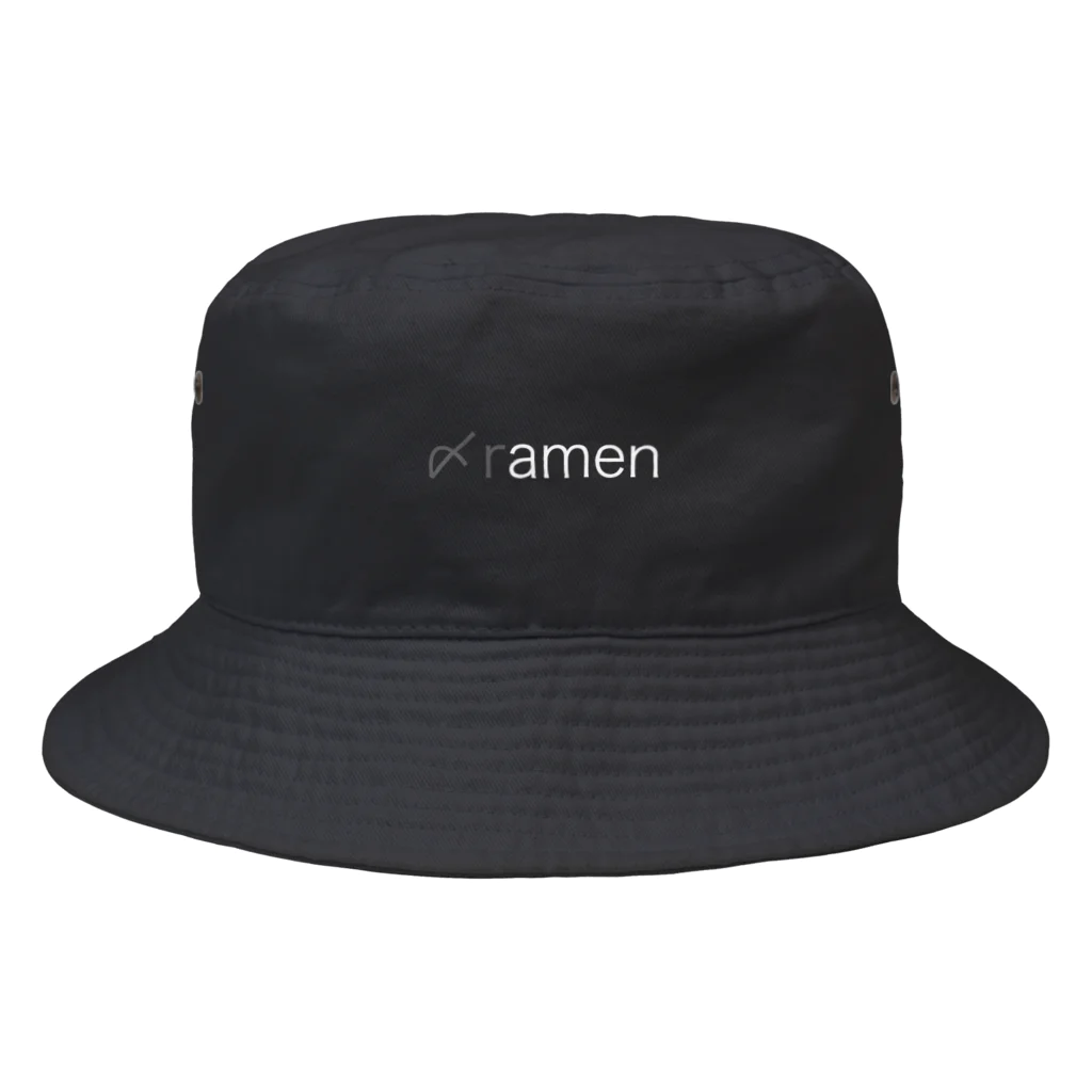 〆ramenの〆ramen gray_white Bucket Hat