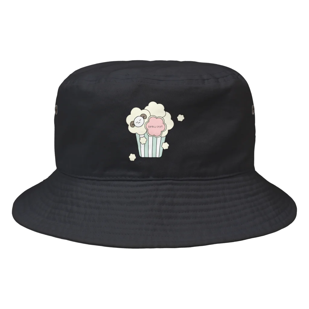 binkycraft.のひつじポップコーン（ミント） Bucket Hat