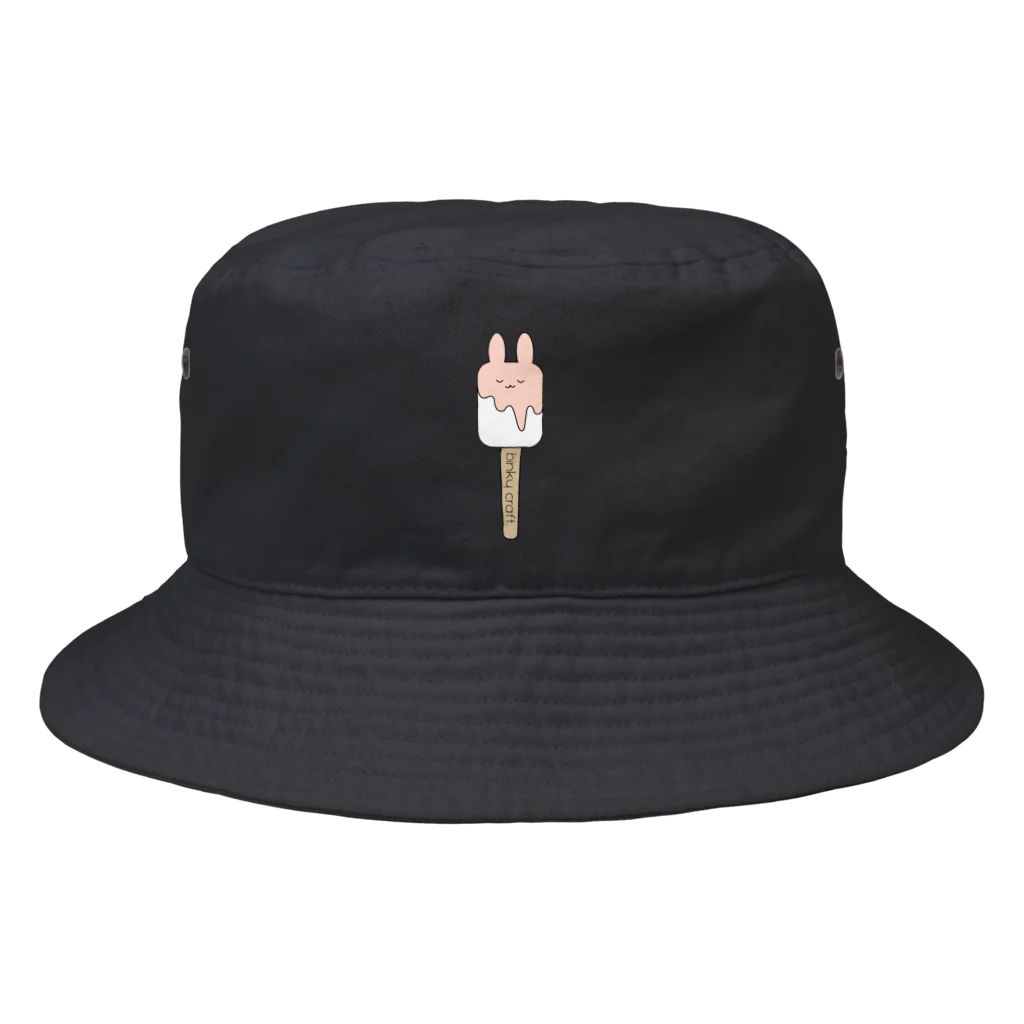 binkycraft.のうさぎアイス（いちご） Bucket Hat