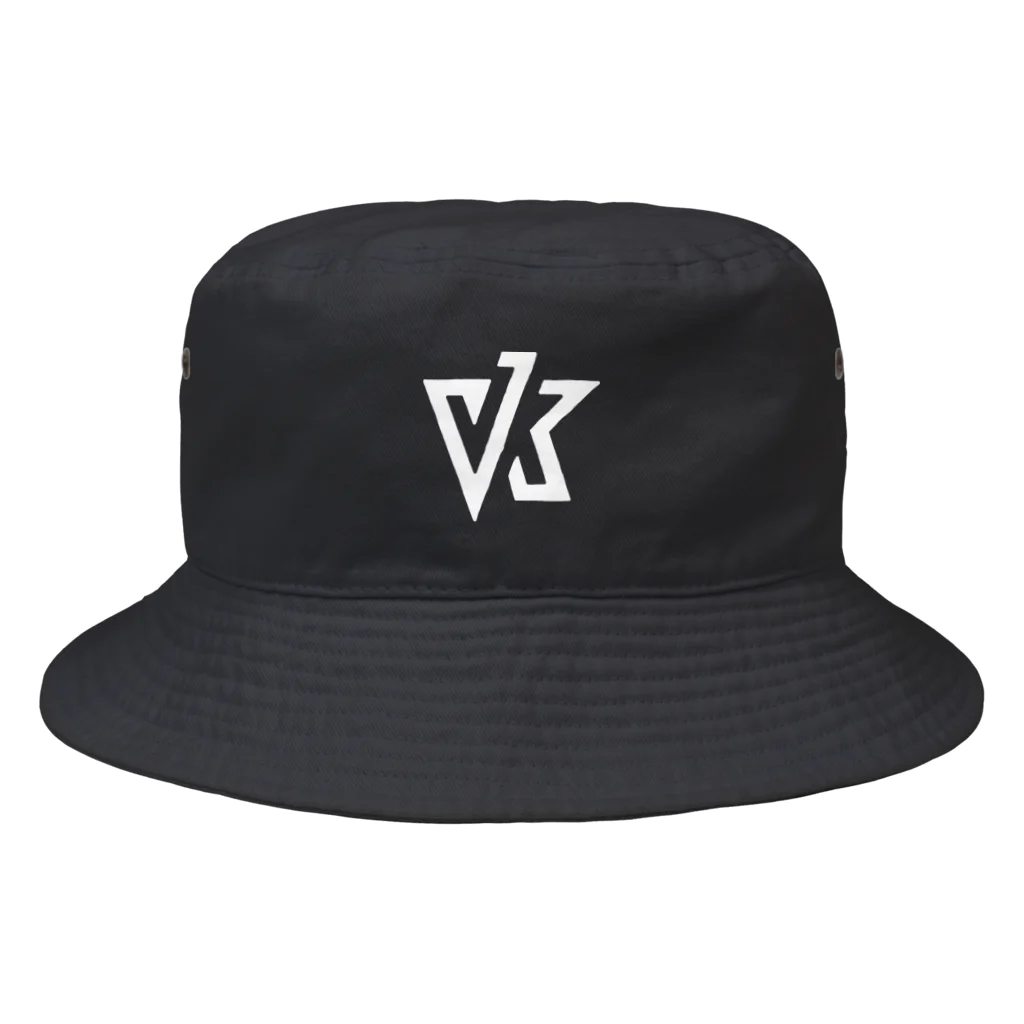 Vektor,Inc.のVK ロゴ ホワイト バケットハット