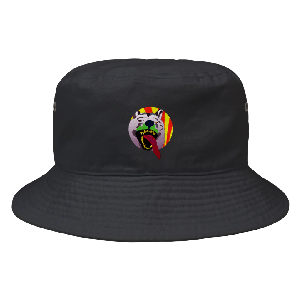 3eyesのZODIAC dog（戌）　円 Bucket Hat