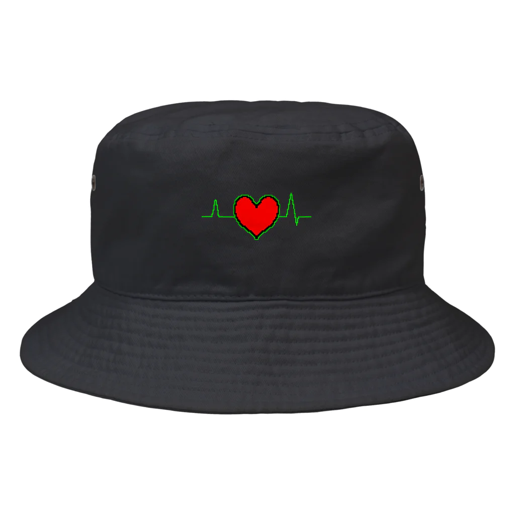 Hachijuhachiの❤️8bit Heart Beat❤️ Bucket Hat