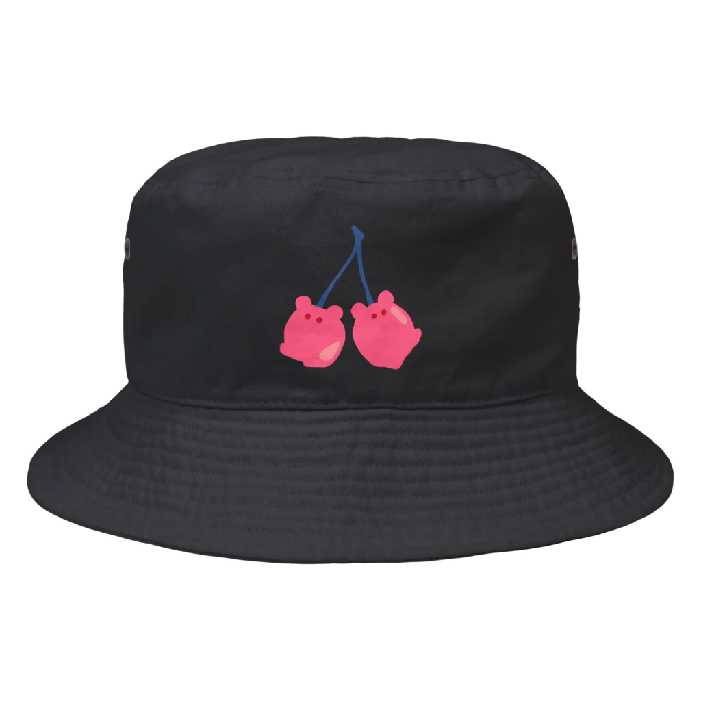 サメとメンダコ[namelessmm2]のメンダコさくらんぼ Bucket Hat