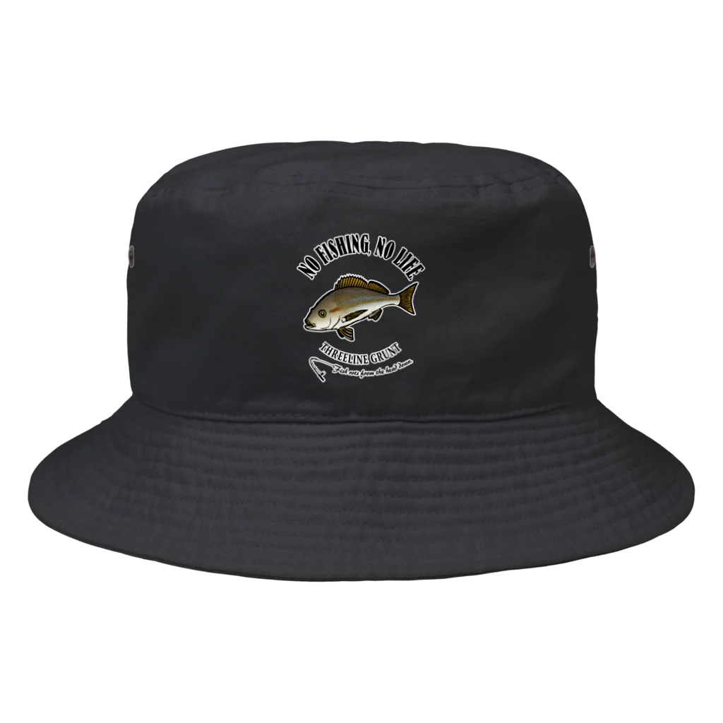 猫と釣り人のISAKI_EB_1CW Bucket Hat