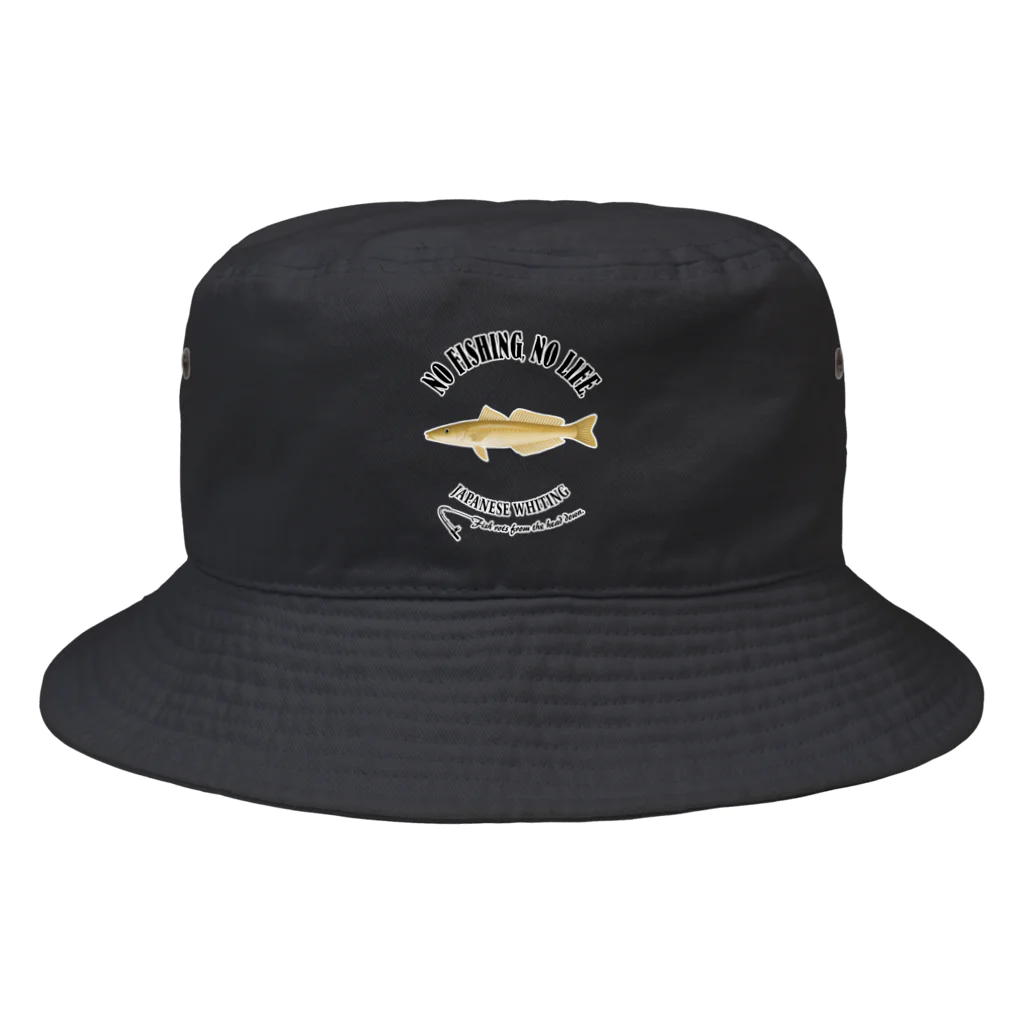 猫と釣り人のSHIROGISU_EB_2CW Bucket Hat