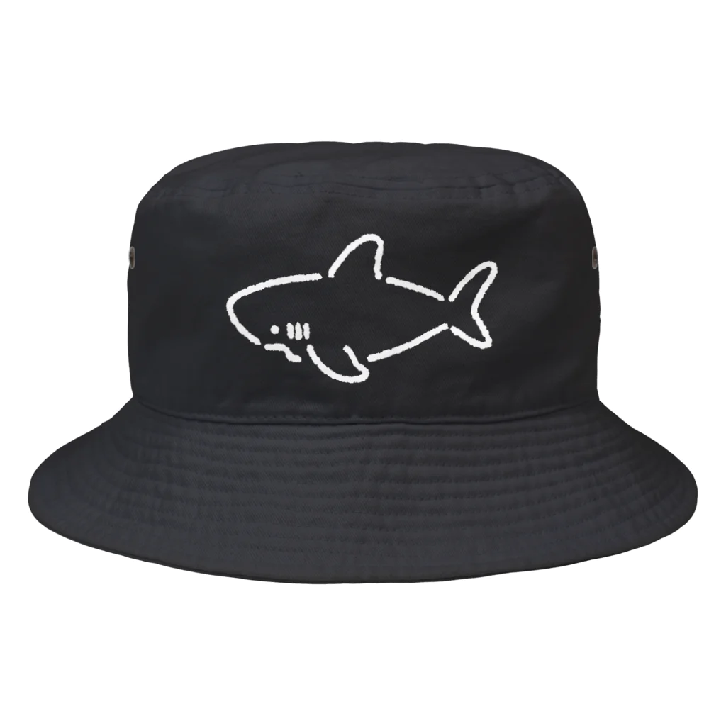 サメ わりとおもいのわりとシンプルなサメ2021白線 Bucket Hat
