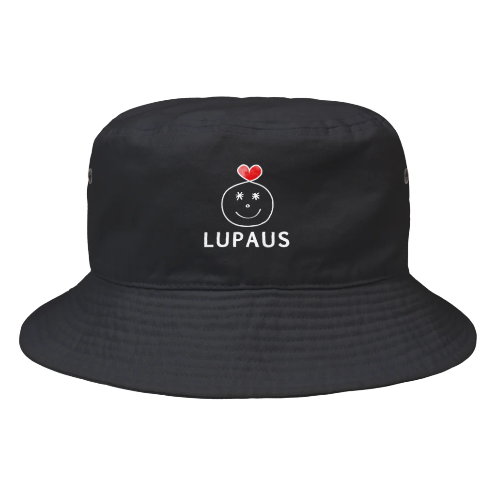 LUPAUSのLUPAUS WHITE LOGO Bucket Hat