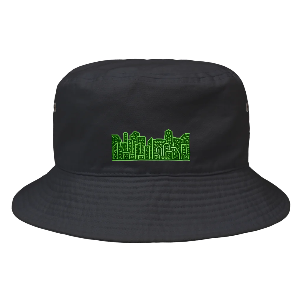 M&AのBuildings 緑 Bucket Hat