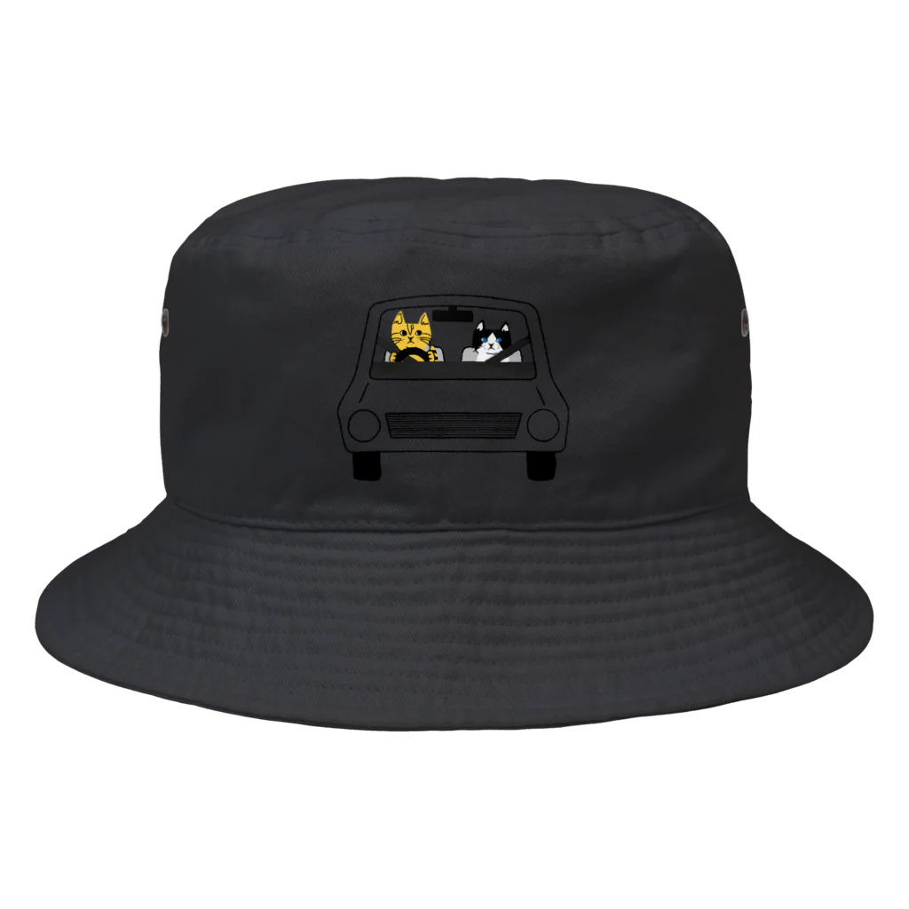 mapechiのトラネコしまお、今日はドライブに行こうや Bucket Hat