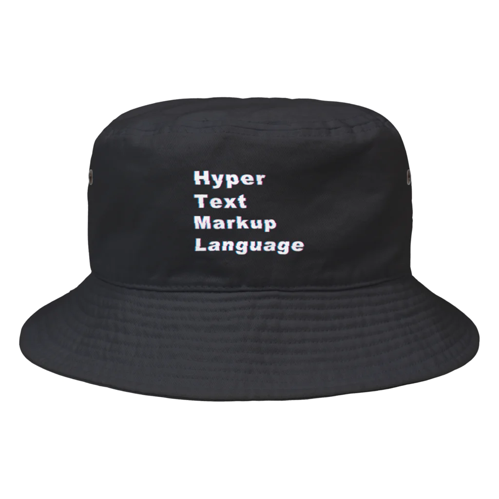 でん/満漢電席のHyper Text Markup Language(#000000) Bucket Hat