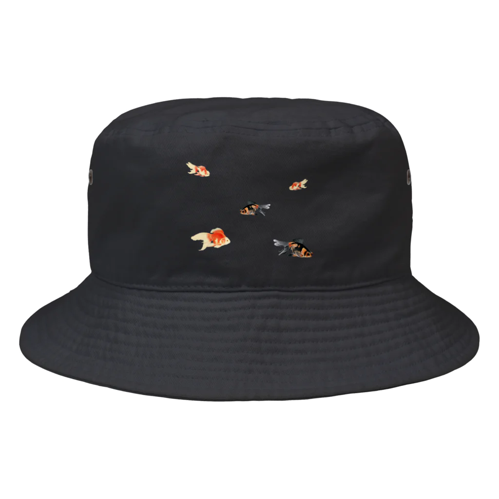 海賊猫 cocoの『夏祭り』 夏 琉金 金魚 金魚すくい 浮世絵 Bucket Hat