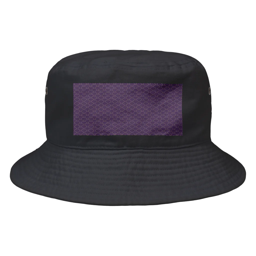 ヨープキャンが気になったの紫模様 Bucket Hat
