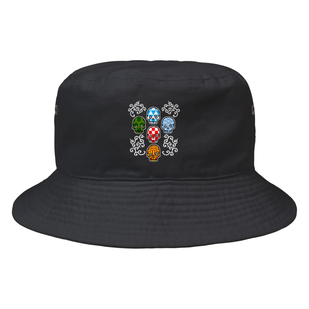 Siderunの館 B2の和柄 DE ドクロ Bucket Hat