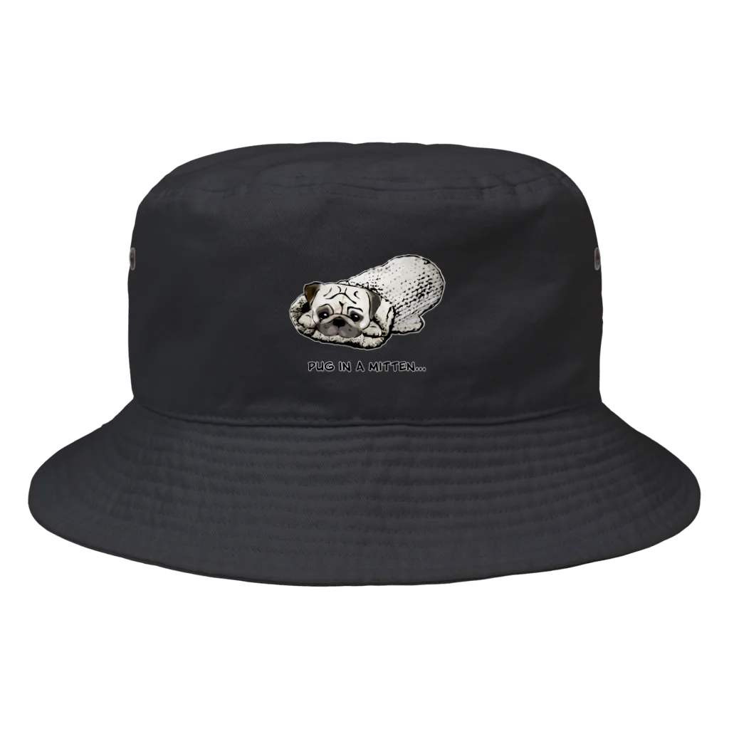 犬グッズの店しえるぶるーのミトンに入ったパグ  Bucket Hat