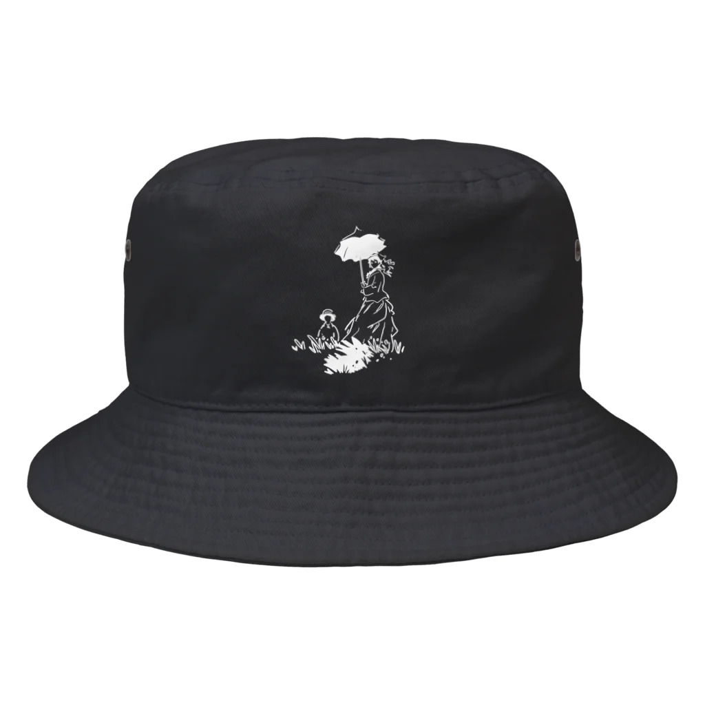 山形屋米店の白版＿クロード・モネ「日傘をさす女」 Bucket Hat