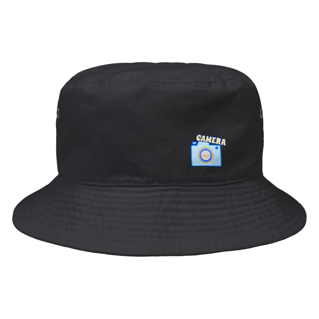 charlolのcamera ブルー Bucket Hat