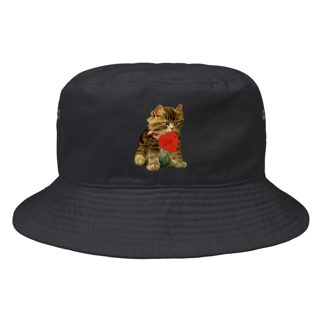 DívkaのLOVE Kočka Bucket Hat