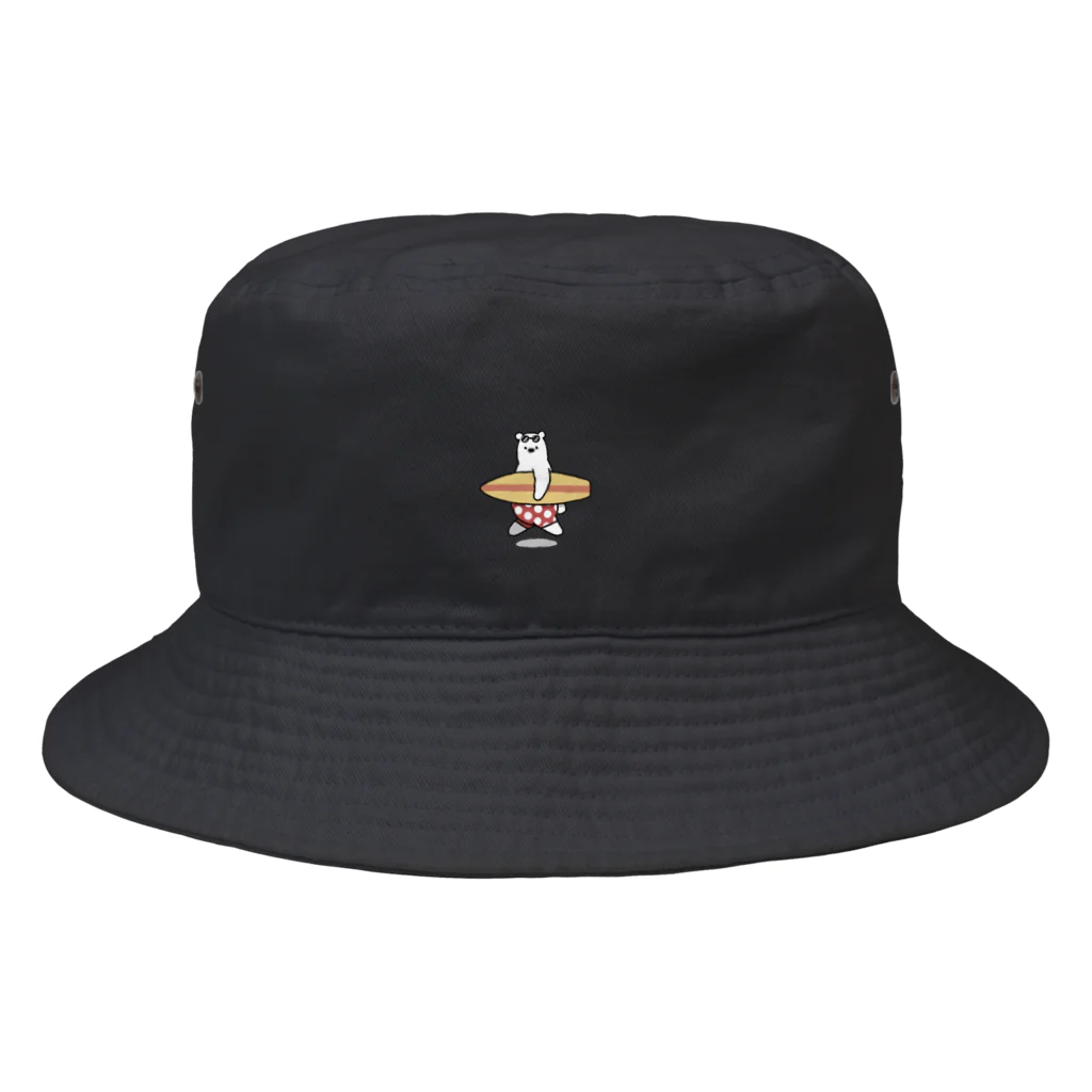 ホーリーモーリーギャラリーのしろくまくん初めてのサーフィン Bucket Hat