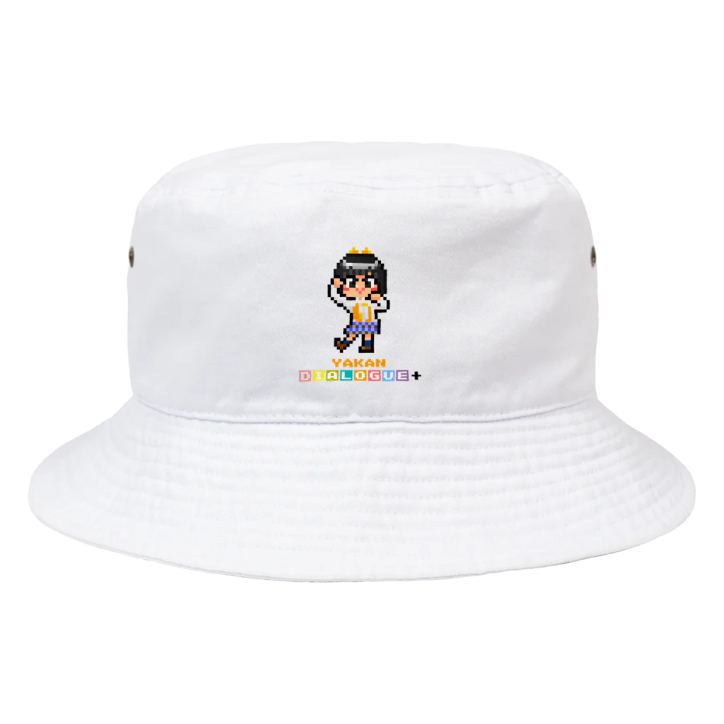 DIALOGUE＋のドットDIALOGUE＋ やかん推しバケットハット(白) Bucket Hat