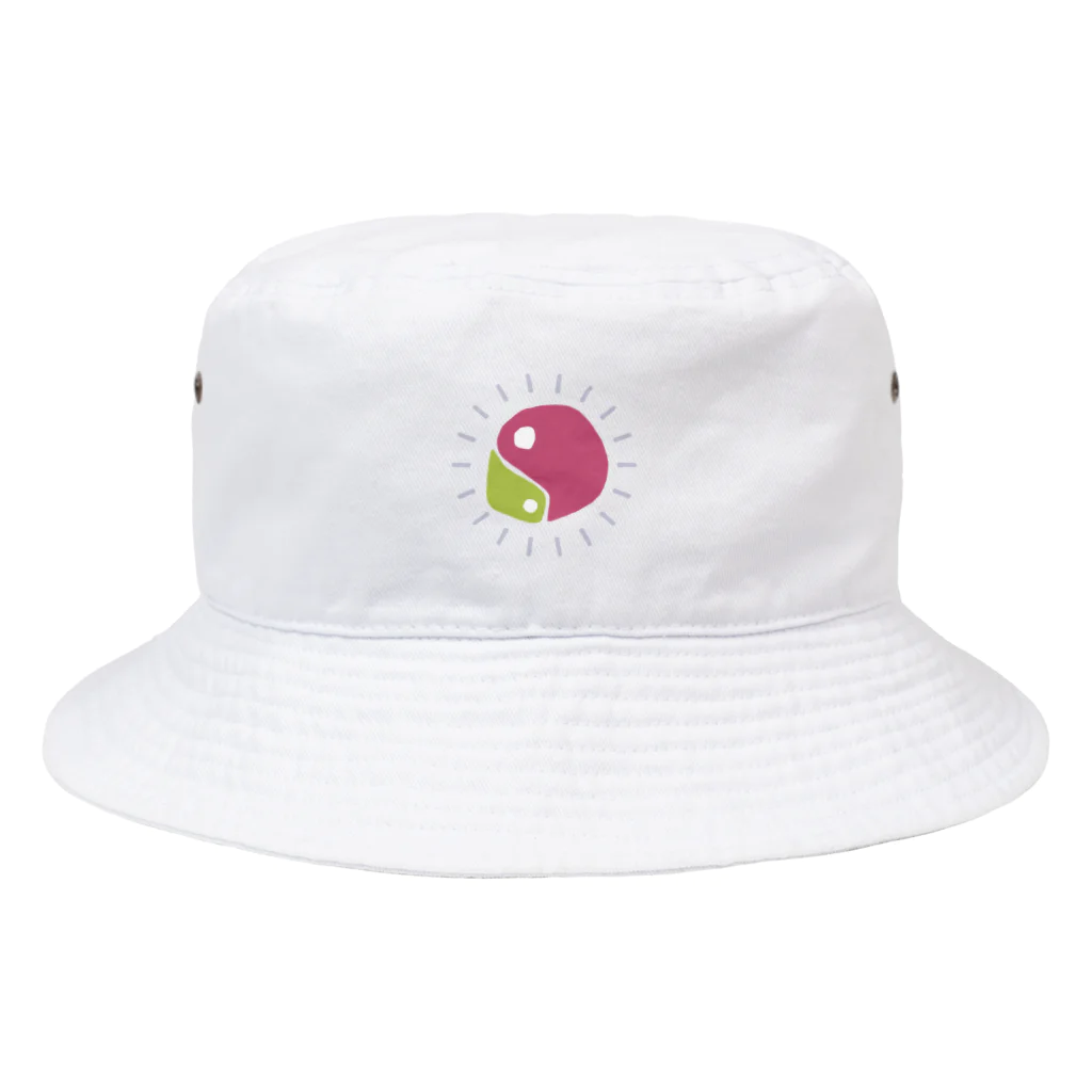 ジビエ屋のゆるマガタマ（黄緑×ピンク） Bucket Hat